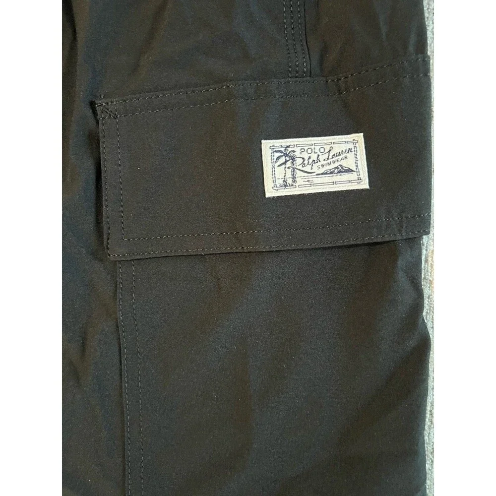 NWT Mens Polo Ralph Lauren 3XB Kailua Swim Trunks Shorts Black w Red Pony